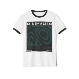 Front page minimalism graphic ringer tee — modern wave design